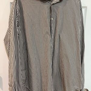 Thomas Dean Checkered 100% Cotton Shirt